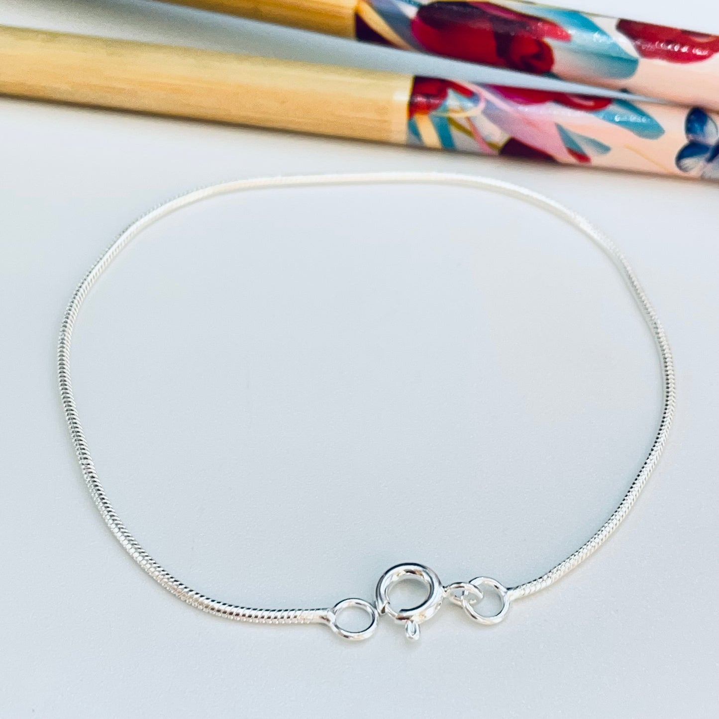PP17 Pulsera Cola de Ratón Espesor 1.2 mm Largo 18 cm Pulsera Baño Plata Pulseras hecho de Bronce Bañado en Plata 50 ml Joyas Bañadas en Plata