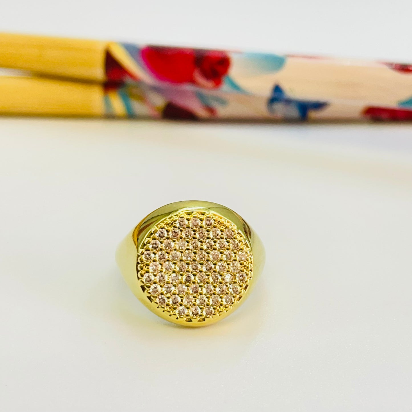 WO75 Anillo Chevalier Circones Dia 12 mm Ancho Superior 3 mm Espesor 1.5 mm Anillo Baño Oro