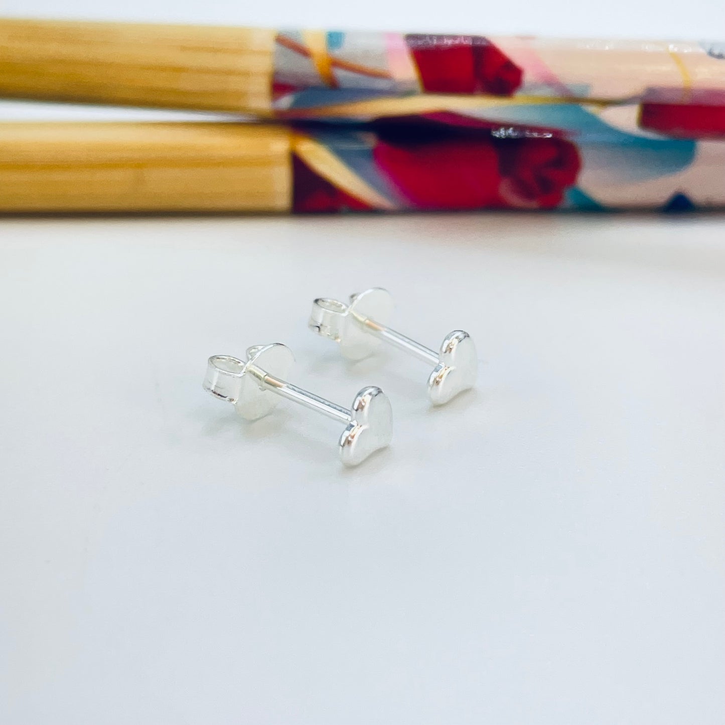 XP359 Aro Mini Corazón Ladeado 5 x 5 mm Espesor 2 mm Aro Baño Plata