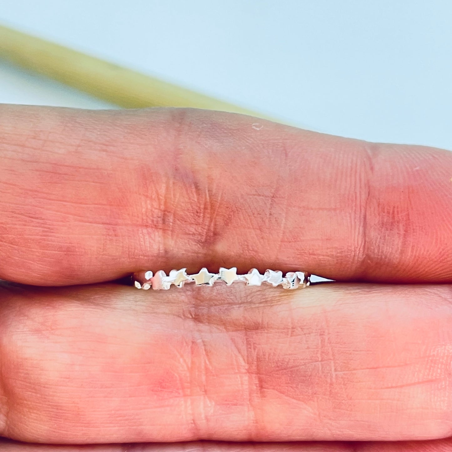 WP11 Anillo Estrellas Anillo Baño Plata