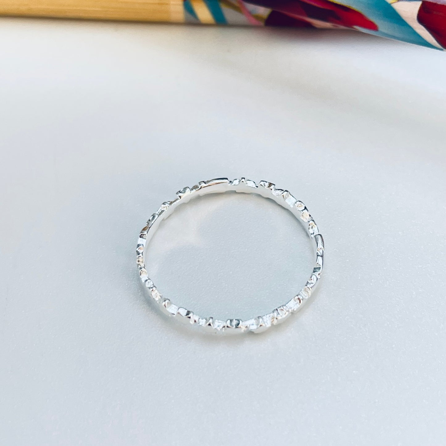 WP11 Anillo Estrellas Anillo Baño Plata