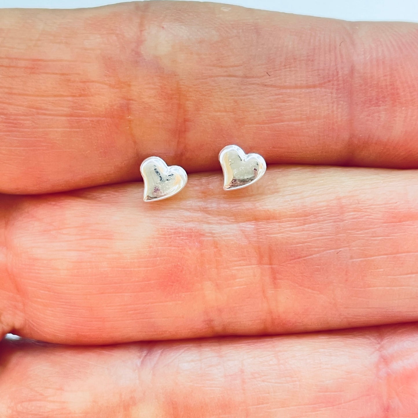 XP359 Aro Mini Corazón Ladeado 5 x 5 mm Espesor 2 mm Aro Baño Plata