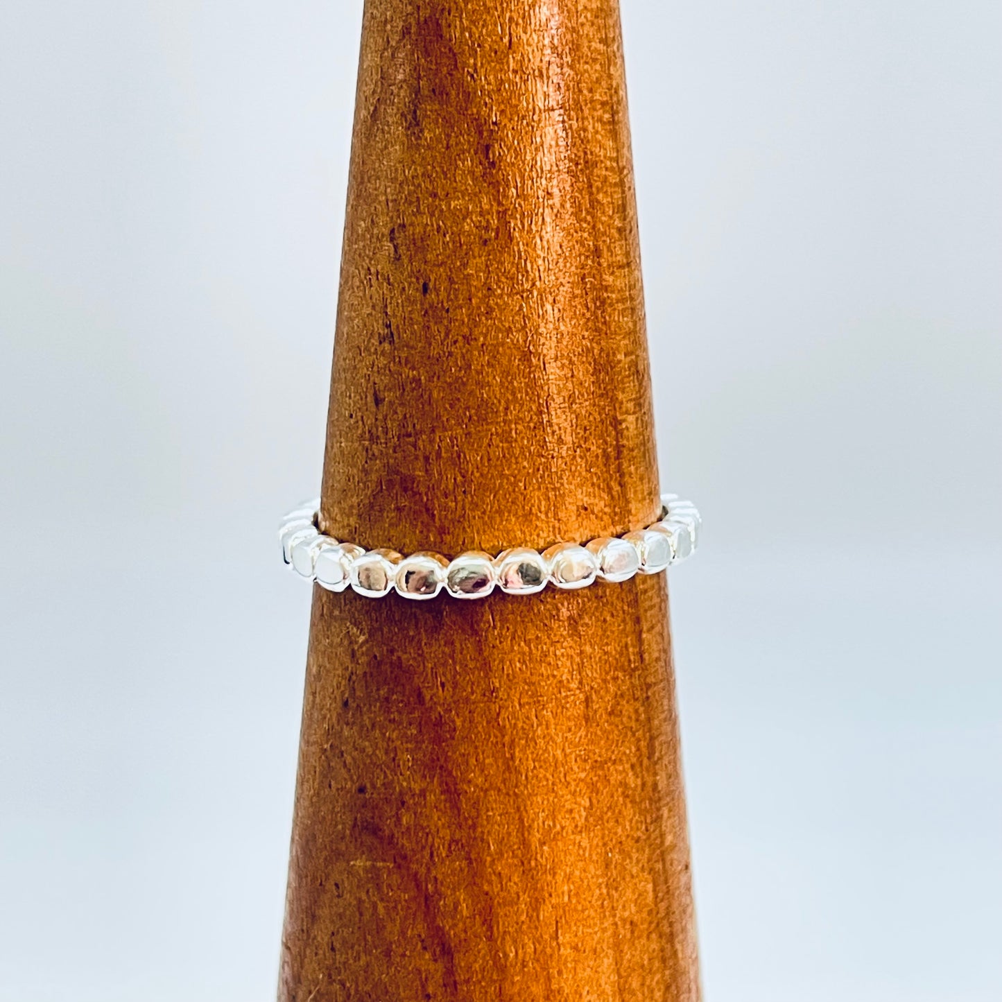 WP64 Anillo Bolitas Aplanadas Ancho 2.1 mm Espesor 2.1 mm Anillo Baño Plata