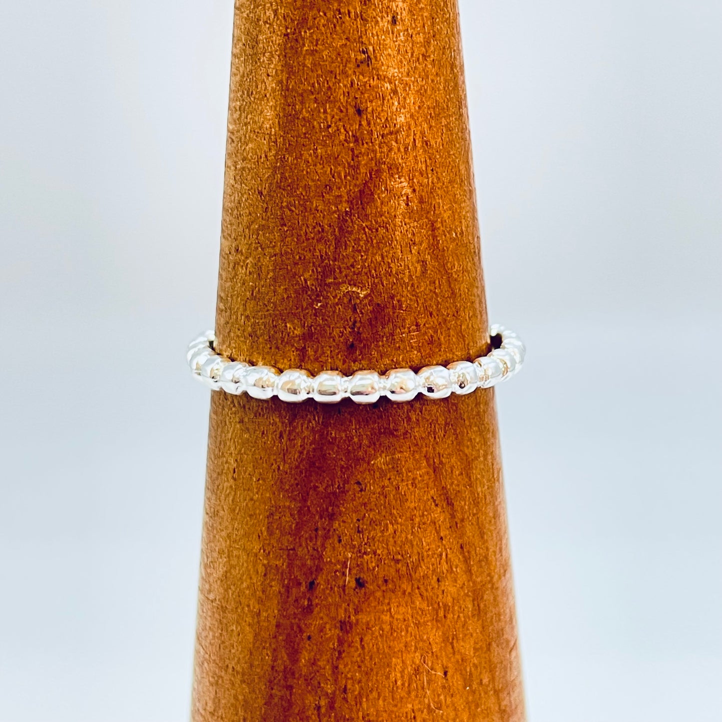 WP08 Anillo Bolitas Anillo Baño Plata