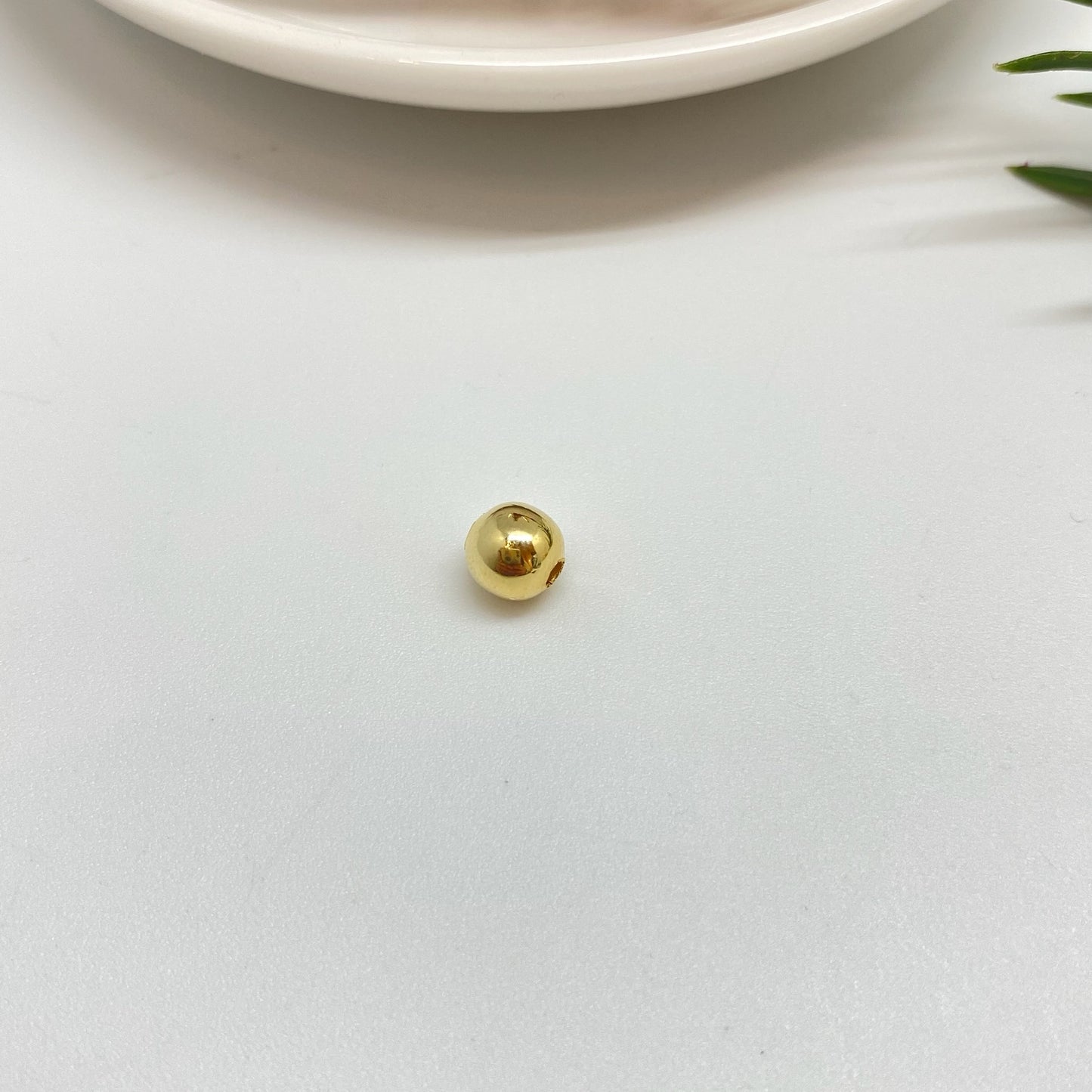 Joyas por Mayor Joyas Bañadas en Oro por Mayor Insumos para Joyas MO51 Bolita 6.5 mm Perforación 2.3 mm Accesorio Baño Oro