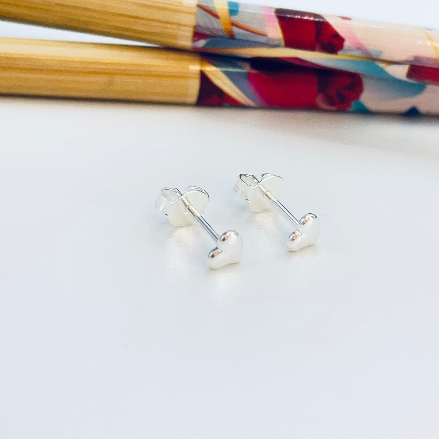 XP359 Aro Mini Corazón Ladeado 5 x 5 mm Espesor 2 mm Aro Baño Plata