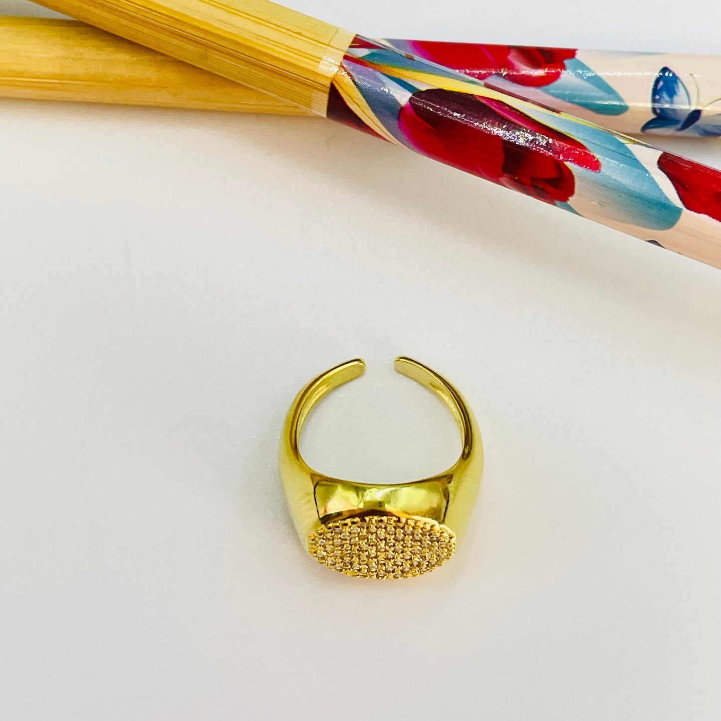 WO75 Anillo Chevalier Circones Dia 12 mm Ancho Superior 3 mm Espesor 1.5 mm Anillo Baño Oro