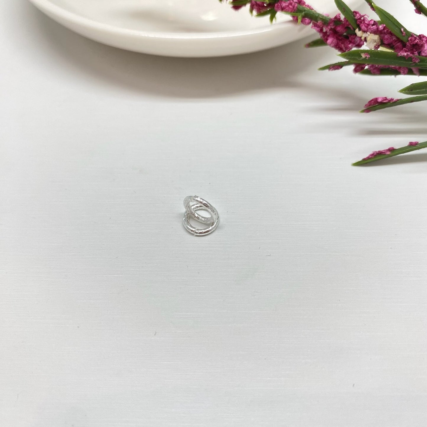 AP77 Argolla 1.2x6 Lijada Baño Plata Accesorio Baño Plata Accesorios Bañados en Oro y Plata hecho de Bronce Bañado en Plata 50 ml Joyas Bañadas en Plata