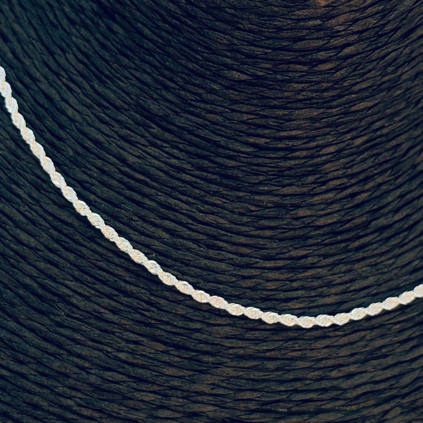 CP223 Cadena Tourbillon Espesor 1.5 mm Largo 40 cm Cadena Terminada Baño Plata