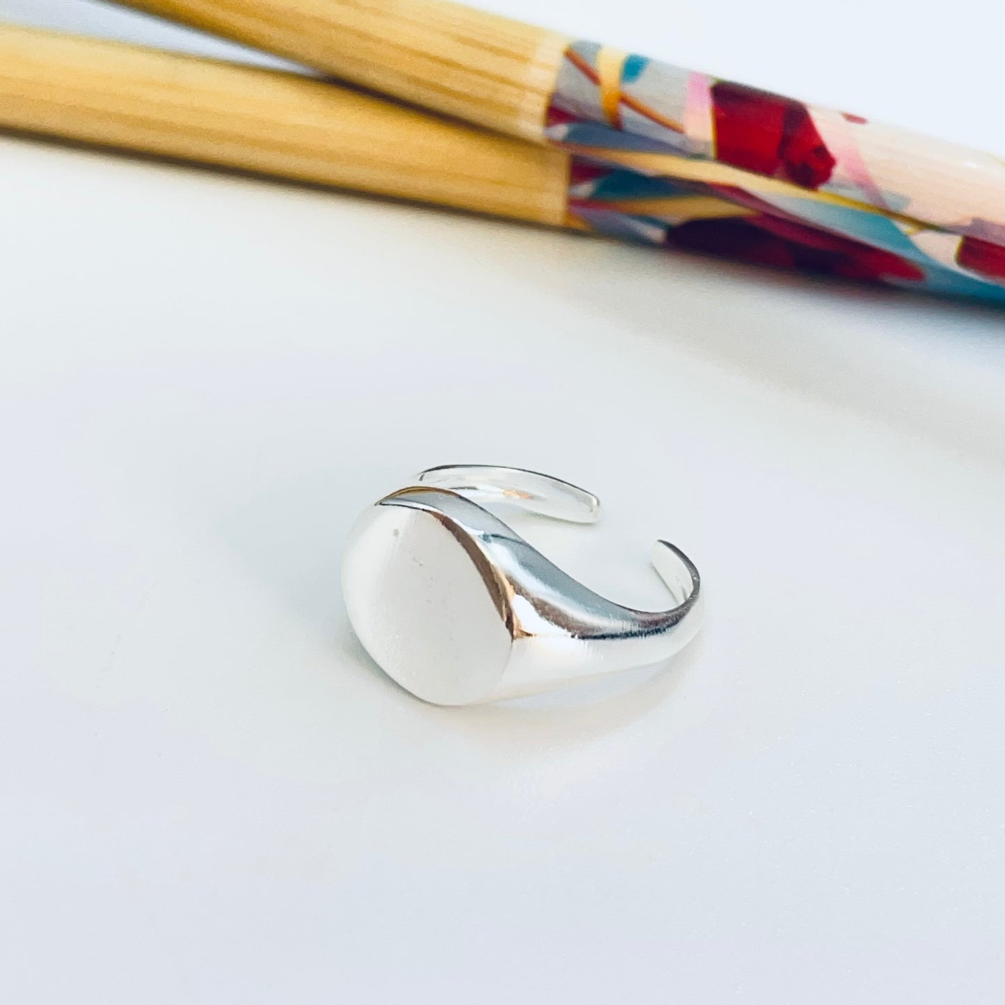 WP74 Anillo Chevalier Sello 11 x 13 mm Medida app. 6 Anillo Baño Plata Anillos Bañados hecho de Bronce Bañado en Plata 50 ml Joyas Bañadas en Plata