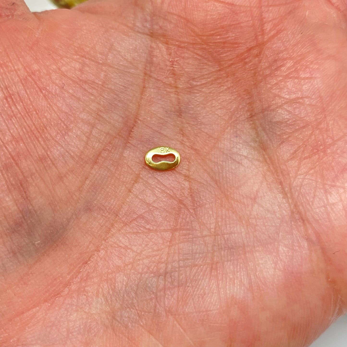 Joyas por Mayor Joyas Bañadas en Oro por Mayor Insumos para Joyas AO151 Terminal Contraste para Cadena 6 x 4 mm Espesor 0.6 mm Accesorio Baño Oro