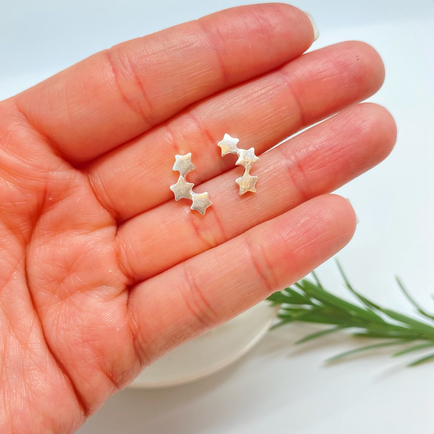 XP274 Aro 3 estrellas en fila 5x15 mm Aro Baño Plata