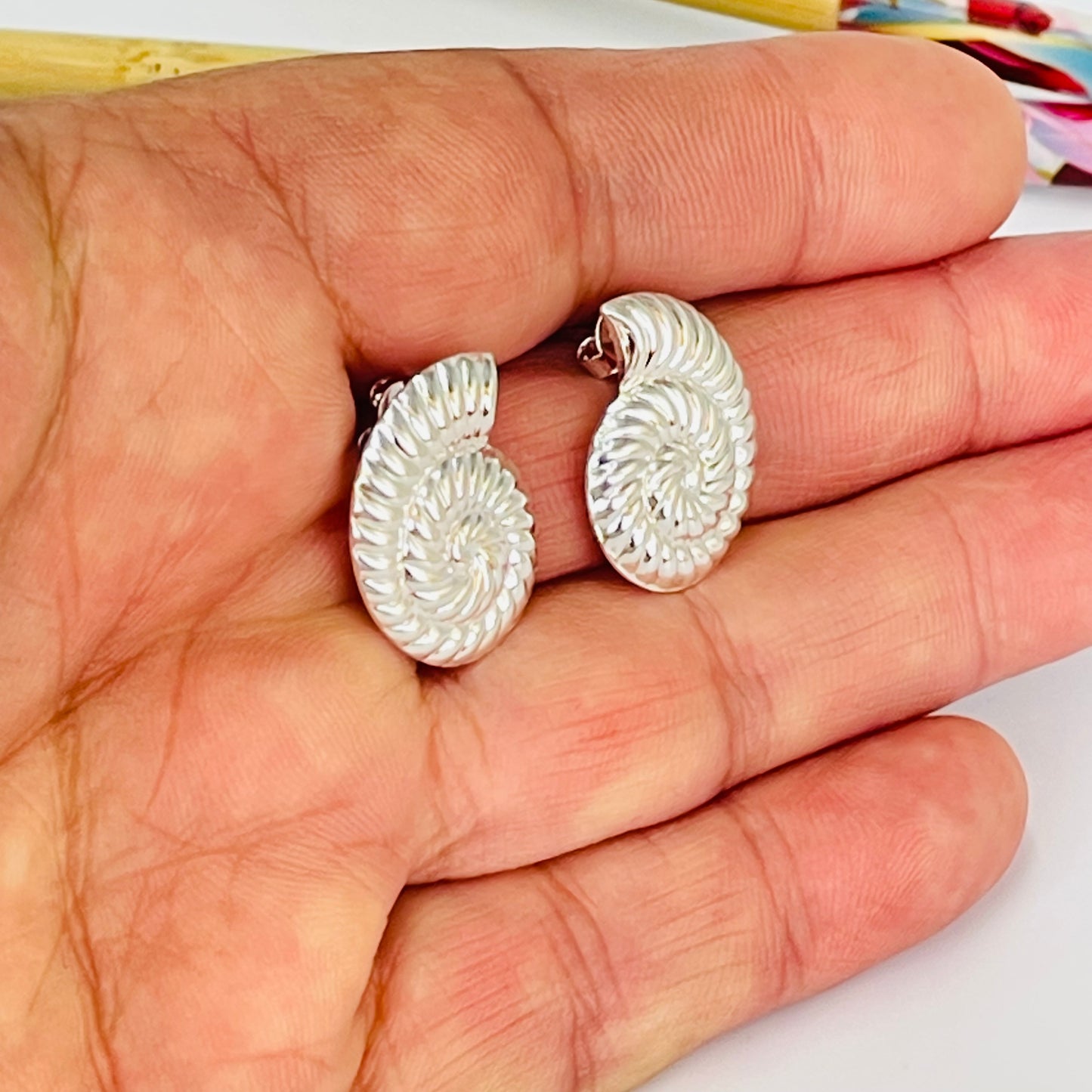 XP575 Aro Caracola de Mar 21 x 16 mm Espesor 0.8 mm Aro Baño Plata