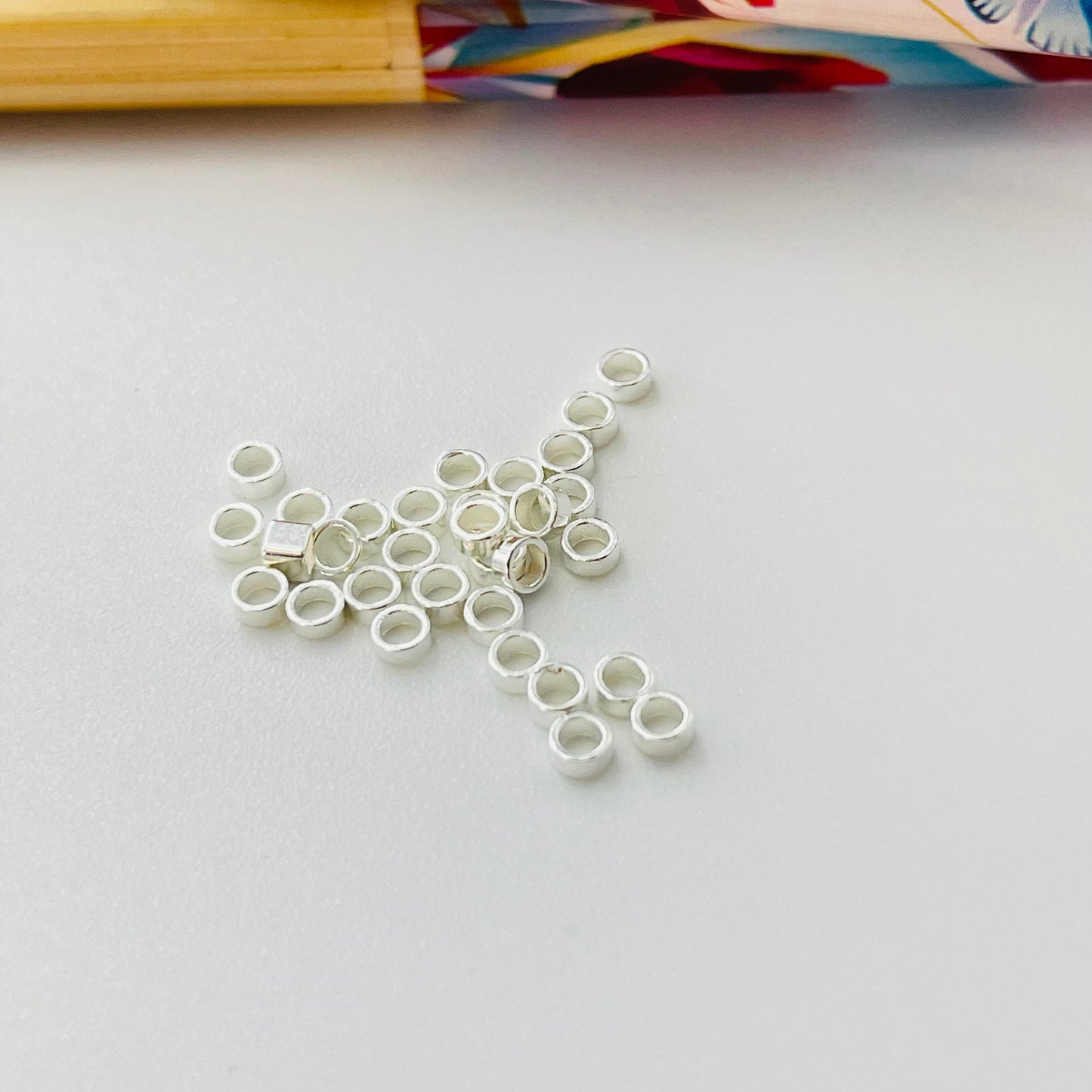 MP14 Terminal de pulsera (2.5x1 mm) Accesorio Baño Plata Accesorios hecho de Bronce Bañado en Plata 50 ml