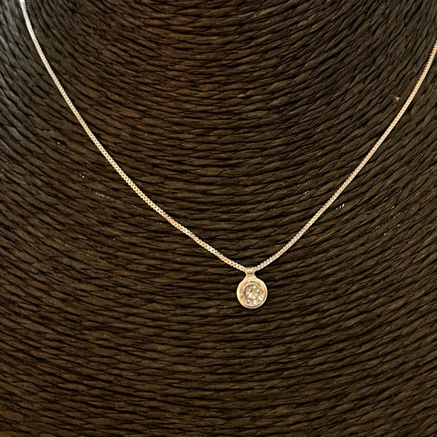 CP171 Collar con punto de luz redondo 5.5 mm Cadena veneciana Largo mas extensor de 5 cm espesor 0.8 mm Collar Terminado Baño Plata Cadenas Bañadas hecho de Bronce Bañado en Plata 50 ml Joyas Bañadas en Plata