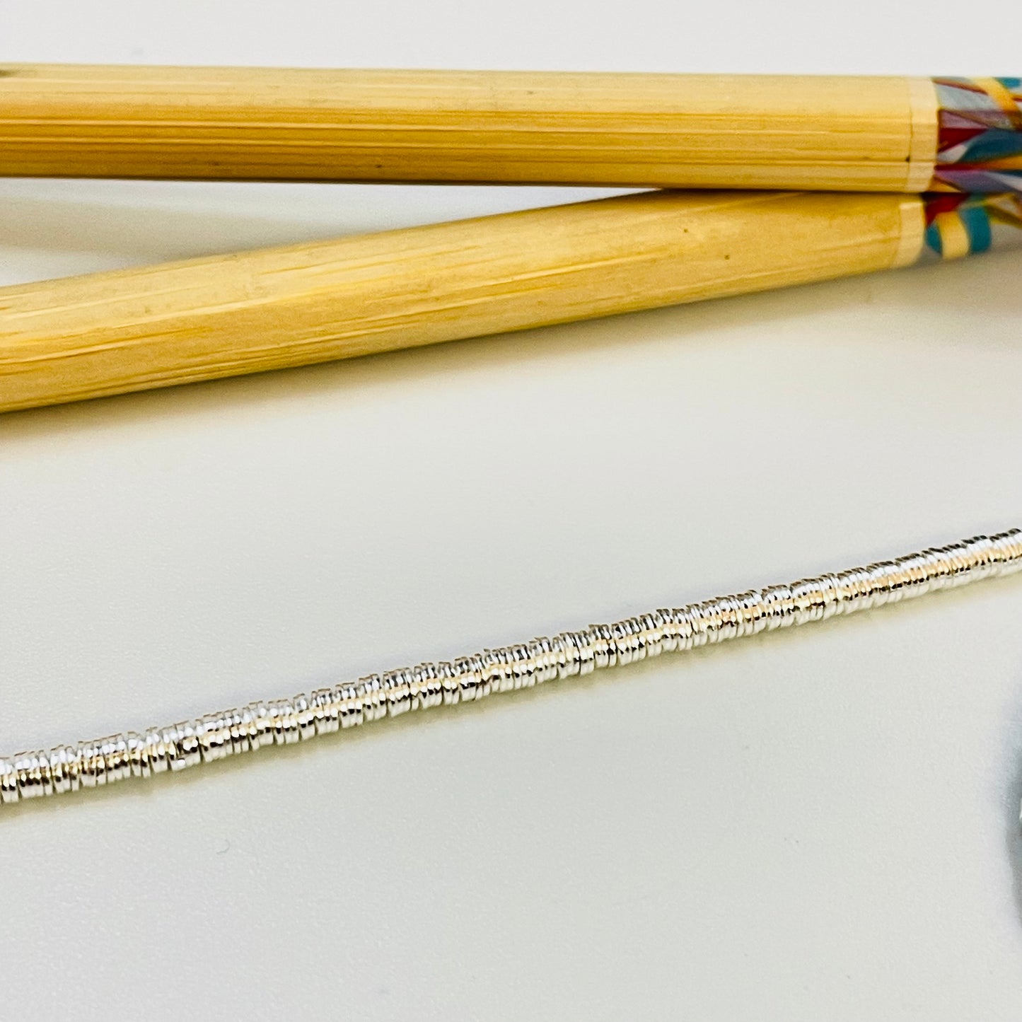 CP166 Collar de Argollitas 80 cm Cadena Terminada Baño Plata Cadenas Bañadas hecho de Bronce Bañado en Plata 50 ml Joyas Bañadas en Plata
