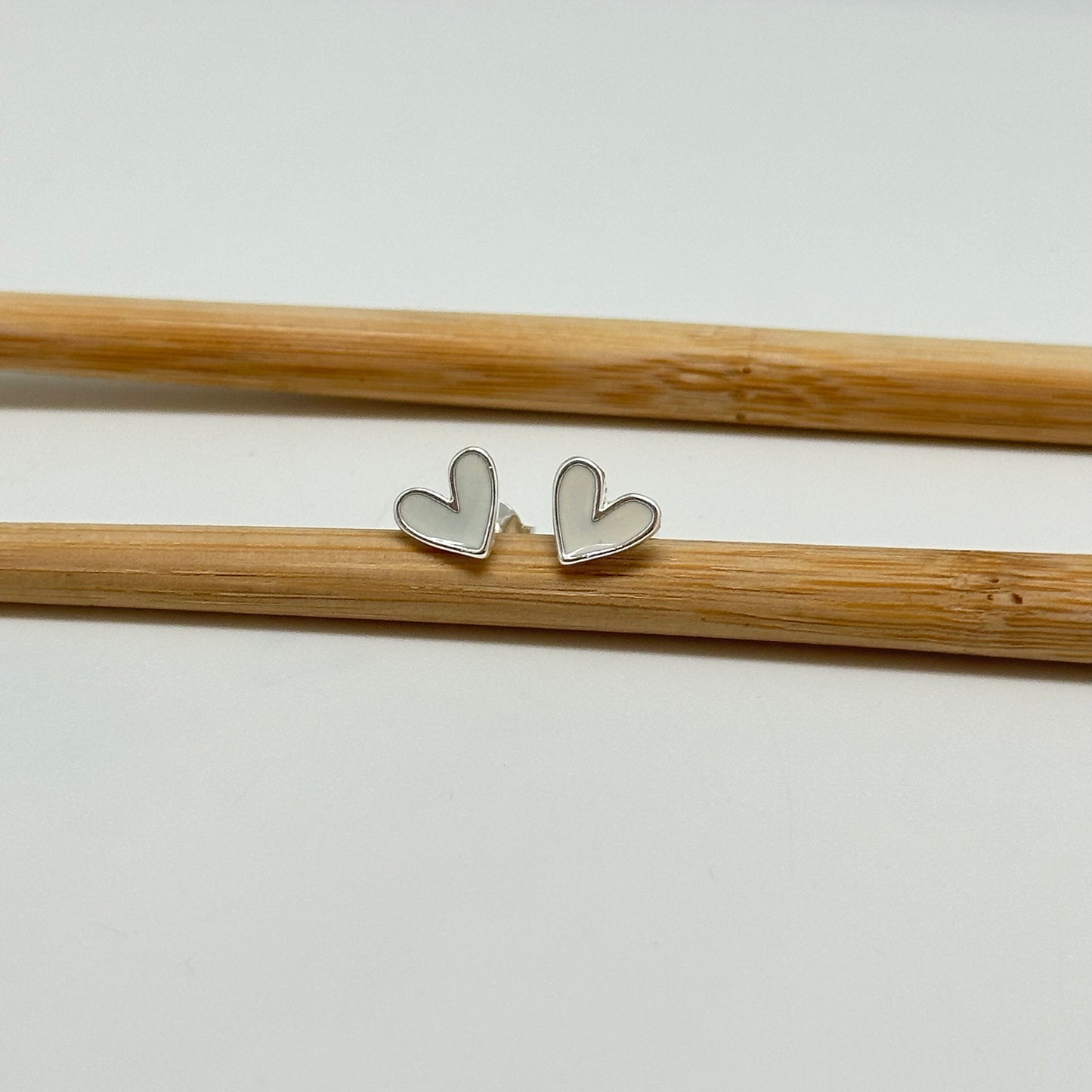 XP232 Aro Mini Corazón con resina color 7 mm Aro Baño Plata