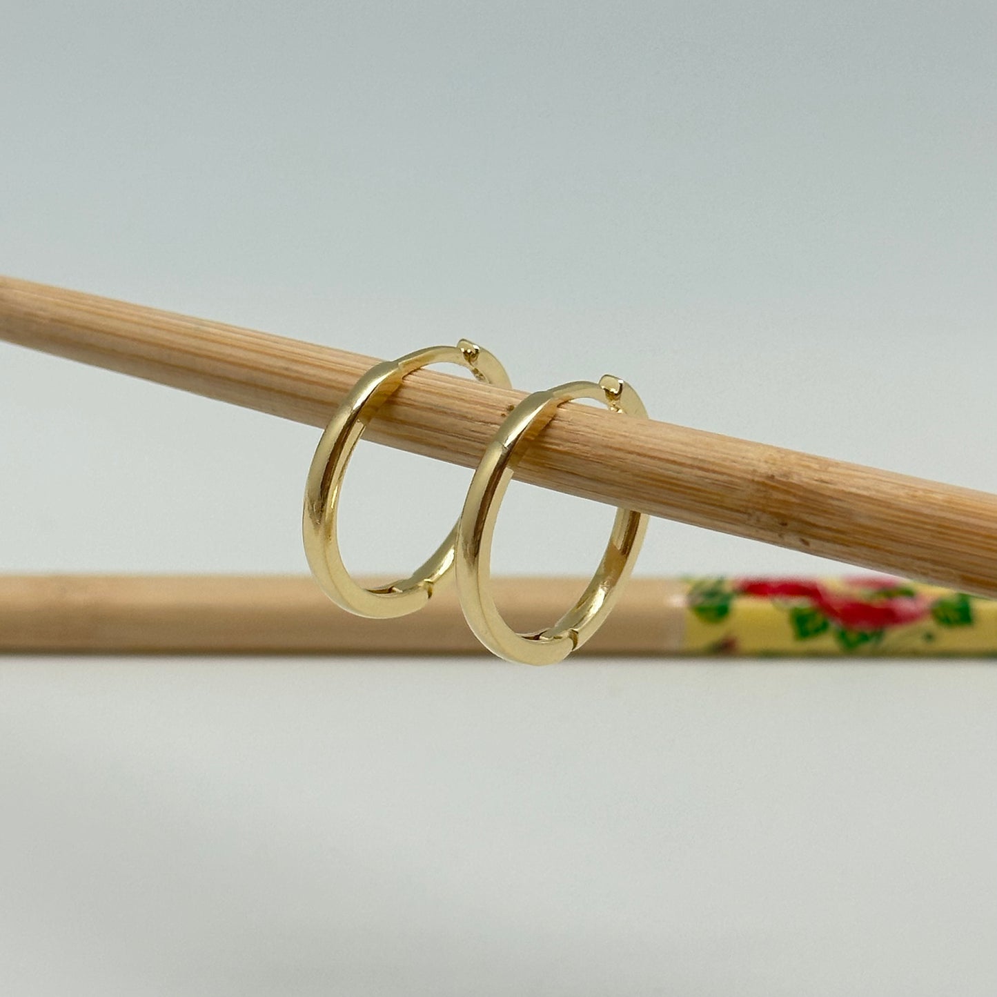 XO325 Argolla Presión Lisa 23 x 2 mm Espesor 2 mm Aro Baño Oro