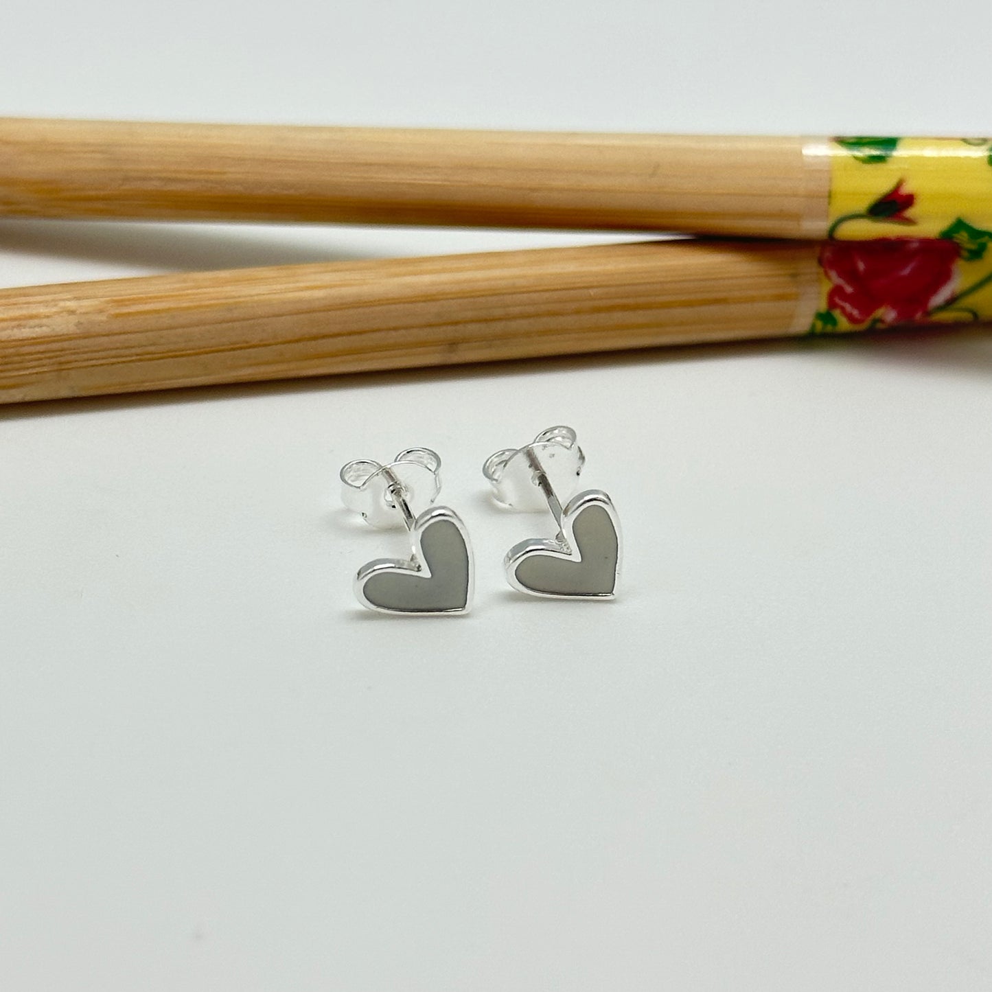 XP232 Aro Mini Corazón con resina color 7 mm Aro Baño Plata