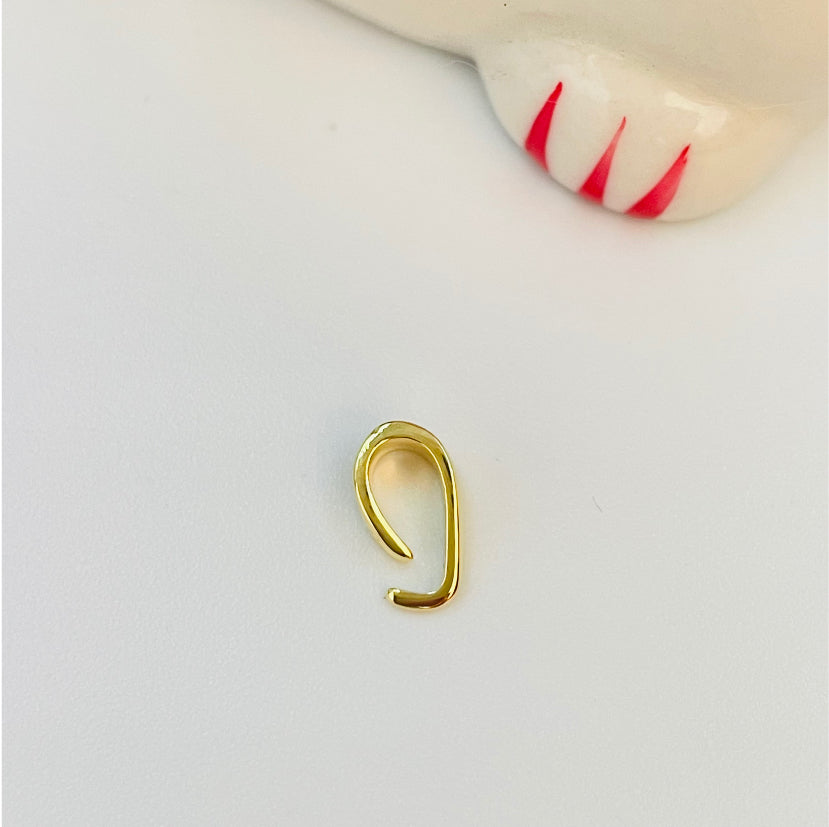 AO106 Balier 9x4 mm Accesorio Baño Oro Accesorios Bañados hecho de Bronce Bañado en Oro 18K Joyas Bañadas en Oro