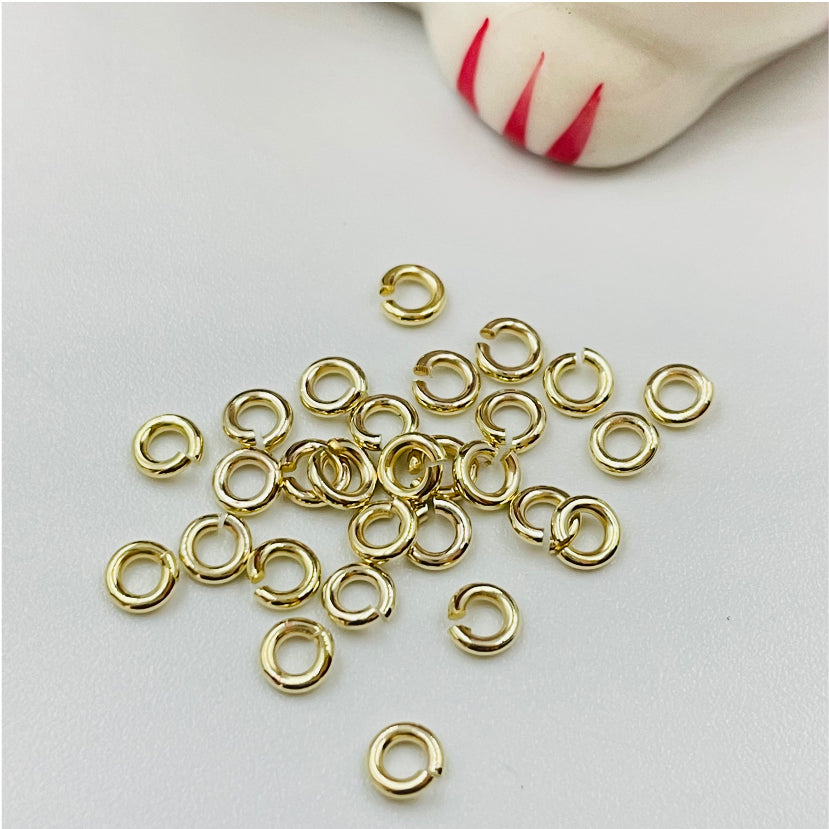 AO52 Argolla 3.5 mm espesor 0.8 mm Accesorio Baño Oro Accesorios Bañados en Oro y Plata hecho de Bronce Bañado en Oro 18K Joyas Bañadas en Oro