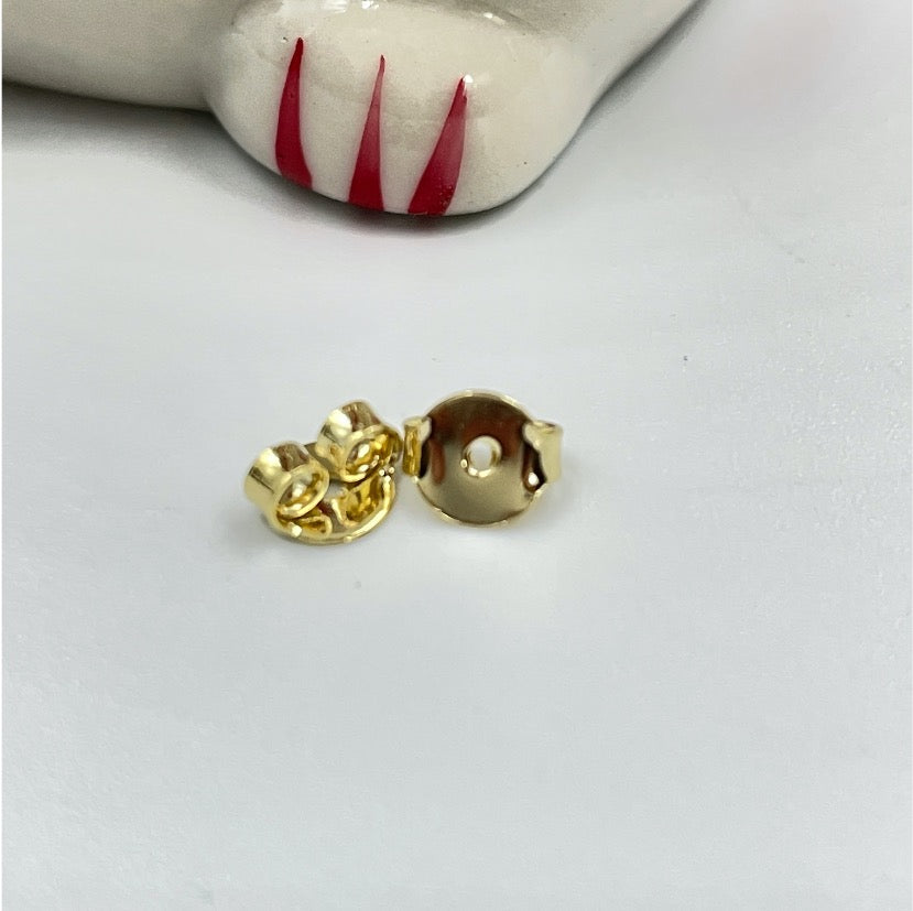 AO59 Topes Aros Accesorio Baño Oro Accesorios Bañados en Oro y Plata hecho de Bronce Bañado en Oro 18K Joyas Bañadas en Oro