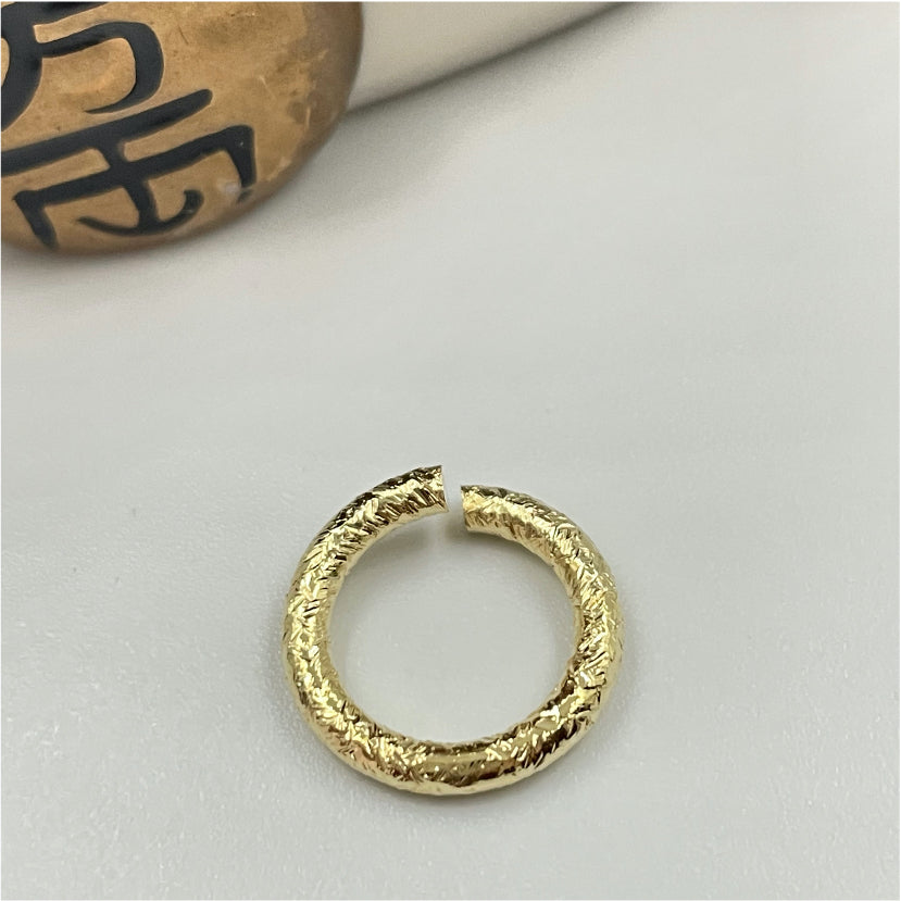 AO77 Argolla 2x14x10 Lijada Accesorio Baño Oro Accesorios Bañados en Oro y Plata hecho de Bronce Bañado en Oro 18K