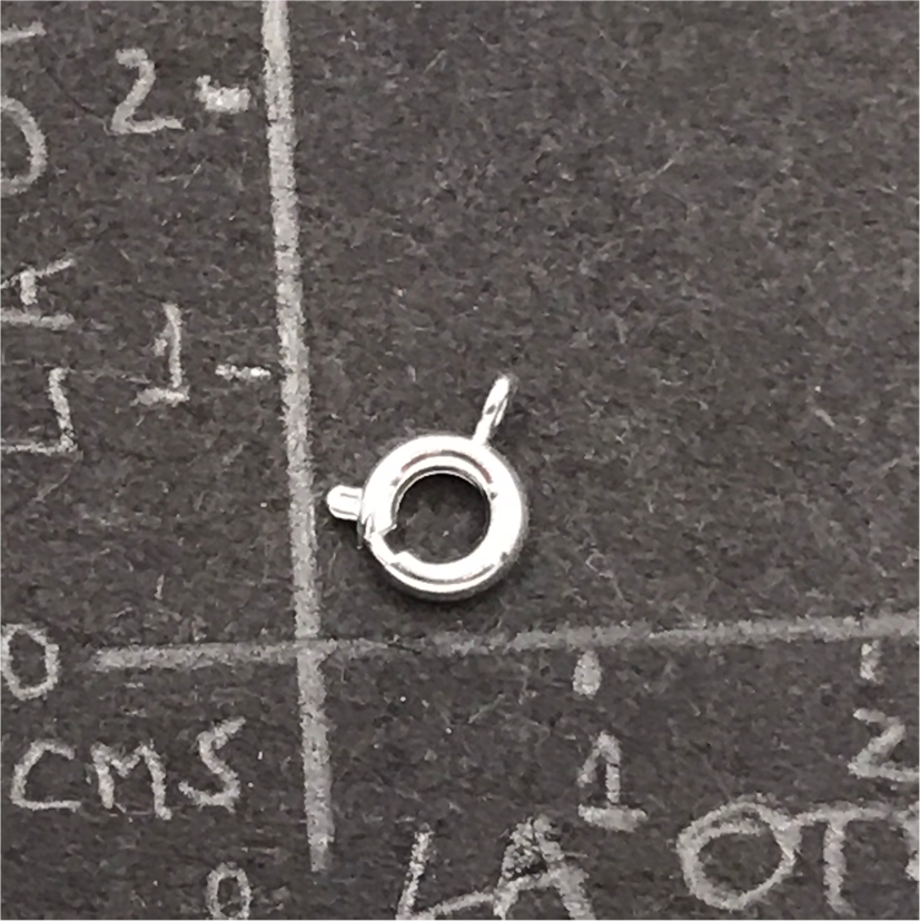 AP37 Mosquetón Redondo 6 mm Accesorio Baño Plata Accesorios Bañados hecho de Bronce Bañado en Plata 50 ml Joyas Bañadas en Plata