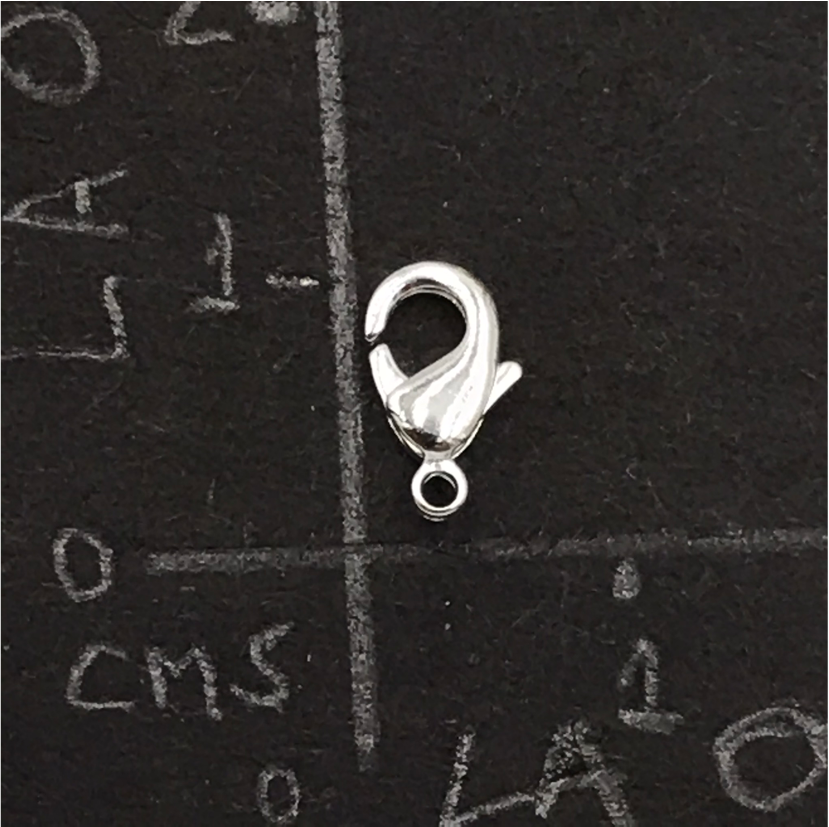 AP38 Mosquetón Langosta 9 mm Accesorio Baño Plata Accesorios Bañados en Oro y Plata hecho de Bronce Bañado en Plata 50 ml Joyas Bañadas en Plata