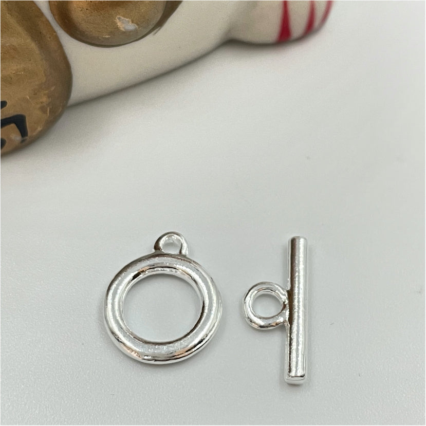 AP93 Broche Argolla Tubo 12 mm Accesorio Baño Plata Accesorios Bañados en Oro y Plata hecho de Bronce Bañado en Plata 50 ml Joyas Bañadas en Plata