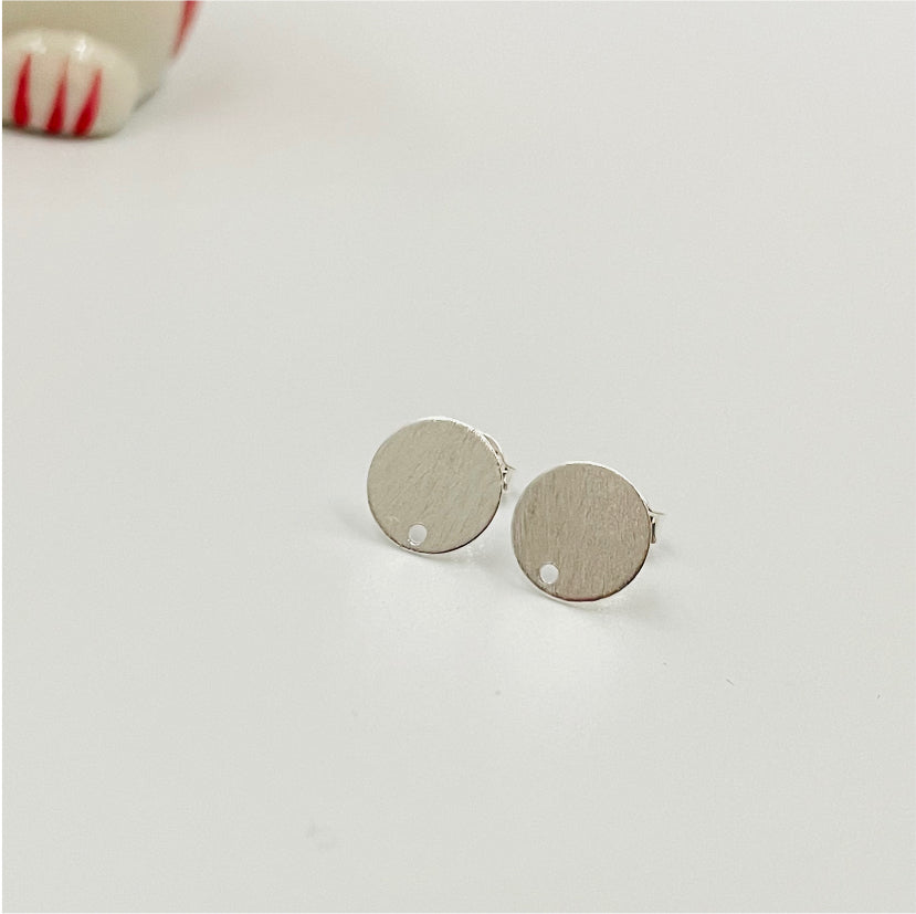 BP12 Redondo 9 mm Base de Aro Baño Plata Aros Bañados en Oro y Plata hecho de Bronce Bañado en Plata 50 ml