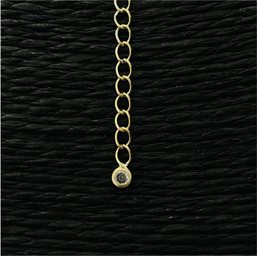 CO54 Collar 5 Circones Cadena Veneciana Cadena Baño Oro Cadenas Bañadas en Oro y Plata hecho de Bronce Bañado en Oro 18K