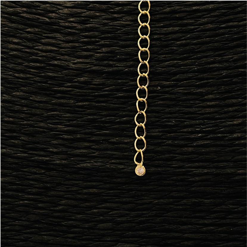 CO57 Collar 5 Circones Cadena Cartier Cadena Baño Oro Cadenas Bañadas en Oro y Plata hecho de Bronce Bañado en Oro 18K
