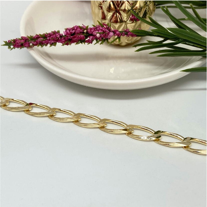 CO75-Grumet-Larga-Eslabón-15mm-Precio-por-Metro-Cadena-Baño-Oro