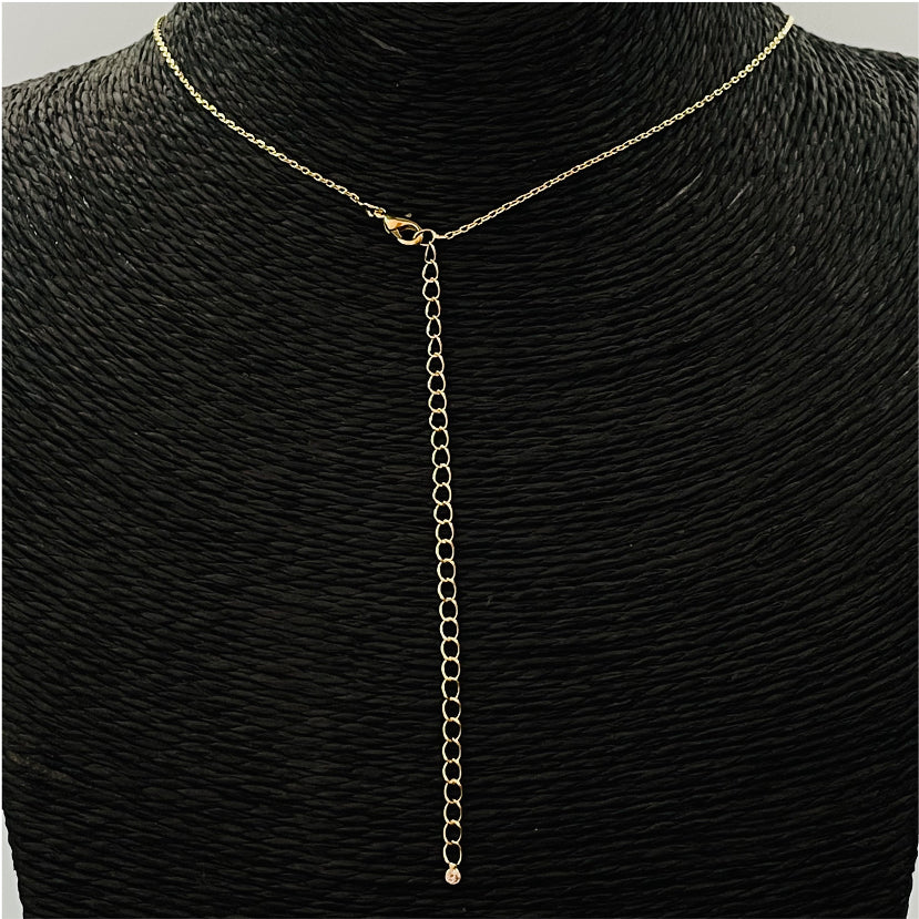 CO83 Collar 3 Corazones 4 Circones Cadena Cartier Cadena Baño Oro Cadenas Bañadas en Oro y Plata hecho de Bronce Bañado en Oro 18K