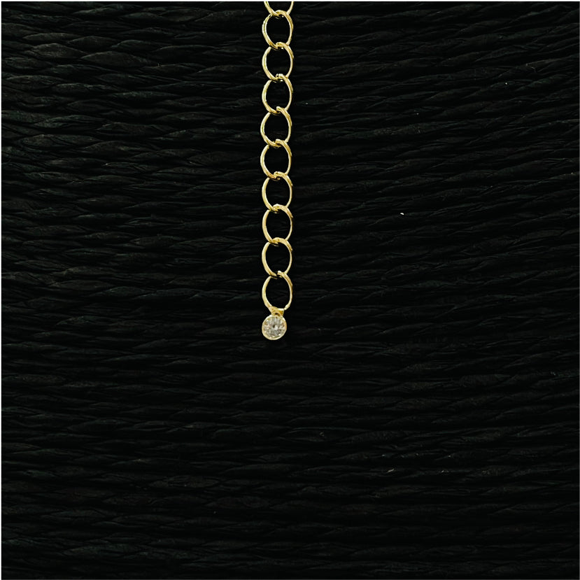 CO83 Collar 3 Corazones 4 Circones Cadena Cartier Cadena Baño Oro Cadenas Bañadas en Oro y Plata hecho de Bronce Bañado en Oro 18K