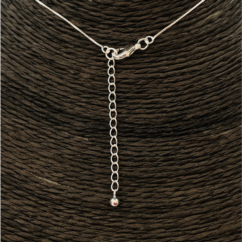 CP109 Cadena Veneciana 0,2 mm con Bolita pasada de 3 mm Largo 40 cm más extensor de 5 cm Cadena Baño Plata Cadenas Bañadas en Oro y Plata hecho de Bronce Bañado en Plata 50 ml Joyas Bañadas en Plata