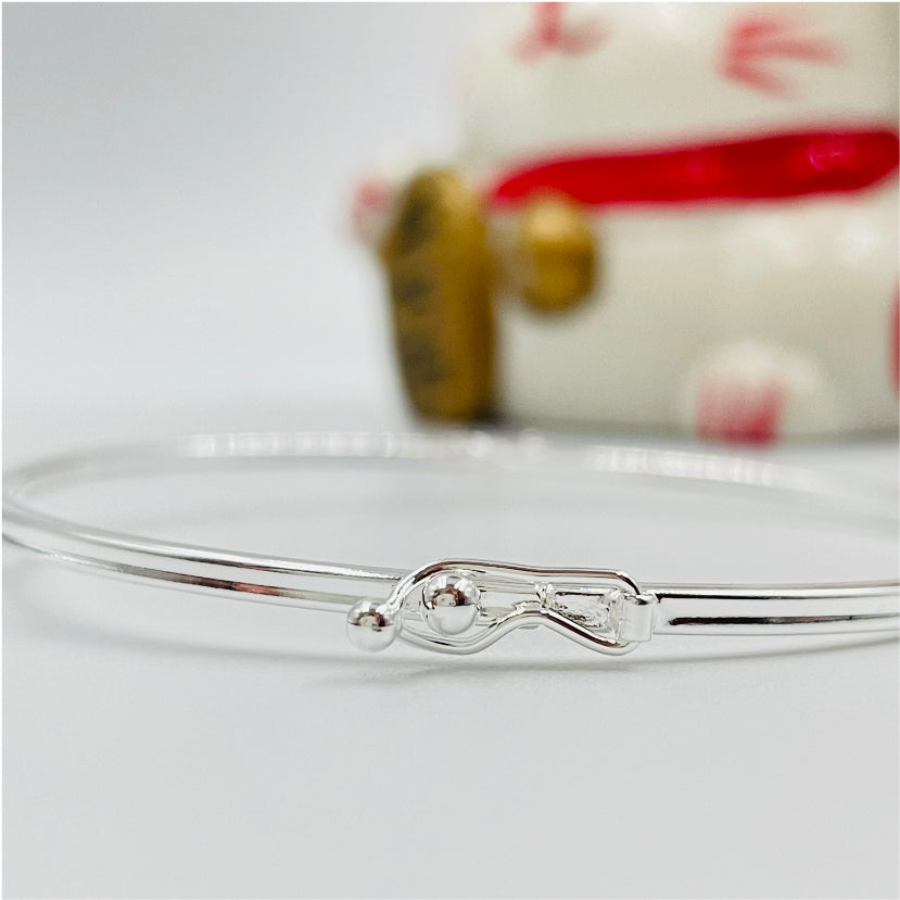 EP05 Esclava con 1 estrella cierre broche Esclava Baño Plata Pulseras y Esclavas Bañadas en Oro y Plata hecho de Bronce Bañado en Plata 50 ml Joyas Bañadas en Plata