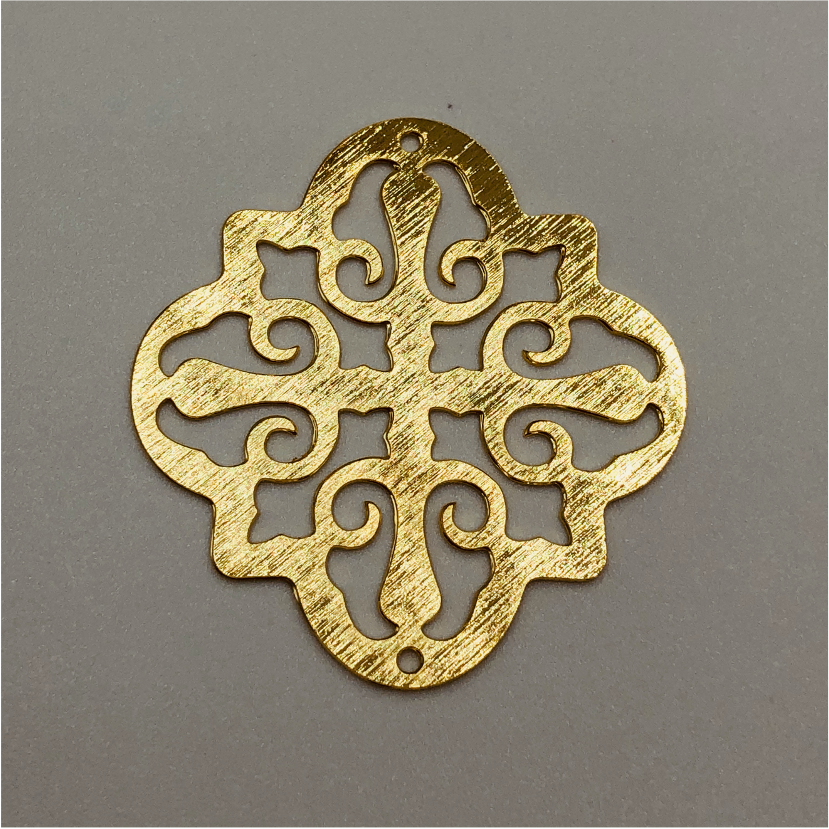 FO321 35 mm P Figura Baño Oro Figuras Bañadas en Oro y Plata hecho de Bronce Bañado en Oro 18K