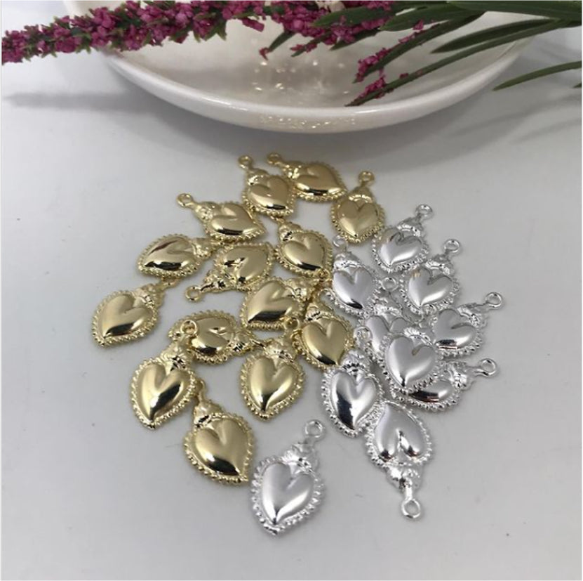 FO417 Detente Liso Borde reticulado Figura Baño Oro Figuras Bañadas en Oro y Plata hecho de Bronce Bañado en Oro 18K