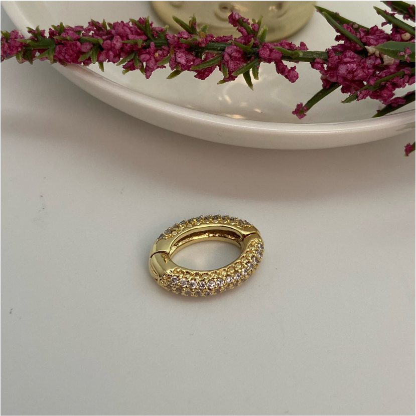 FO674 Cierre Circones Figura Baño Oro Figuras Bañadas en Oro y Plata hecho de Bronce Bañado en Oro 18K