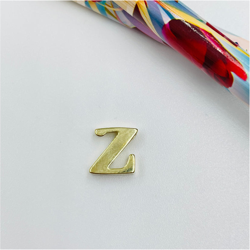 FO879 Mini Letras 10 mm Espesor 3 mm para pasar Figura Baño Oro Figuras Bañadas en Oro y Plata hecho de Bronce Bañado en Oro 18K Joyas Bañadas en Oro