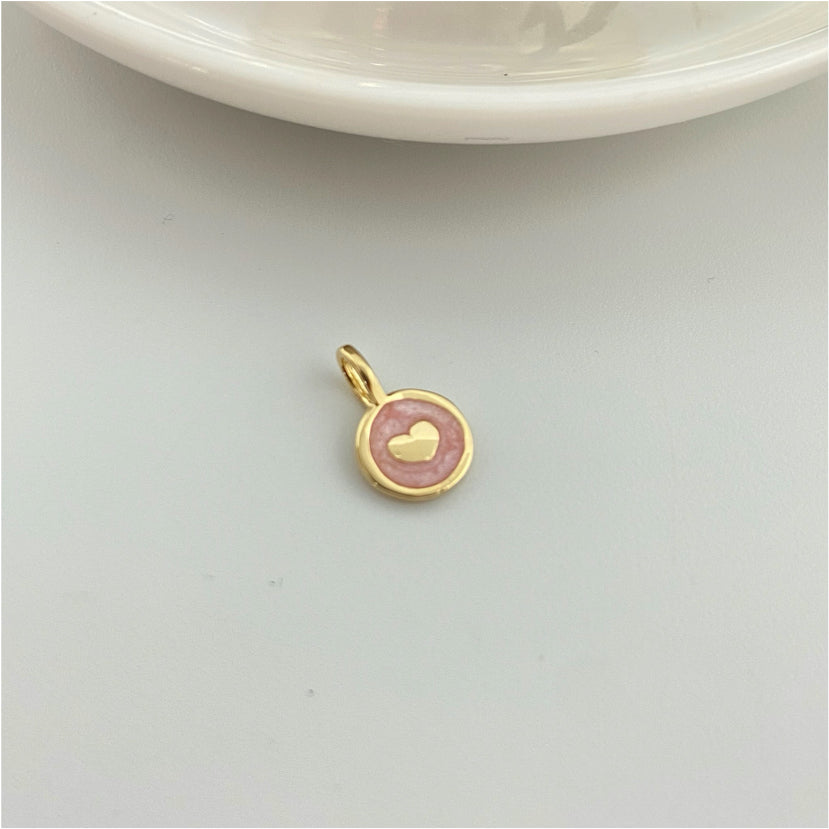 FP985 Colgante Mini Letra Diá. 11 mm Borde Rutilado Figura Baño Plata Figuras Bañadas hecho de Bronce Bañado en Plata 50 ml Joyas Bañadas en Plata FO984