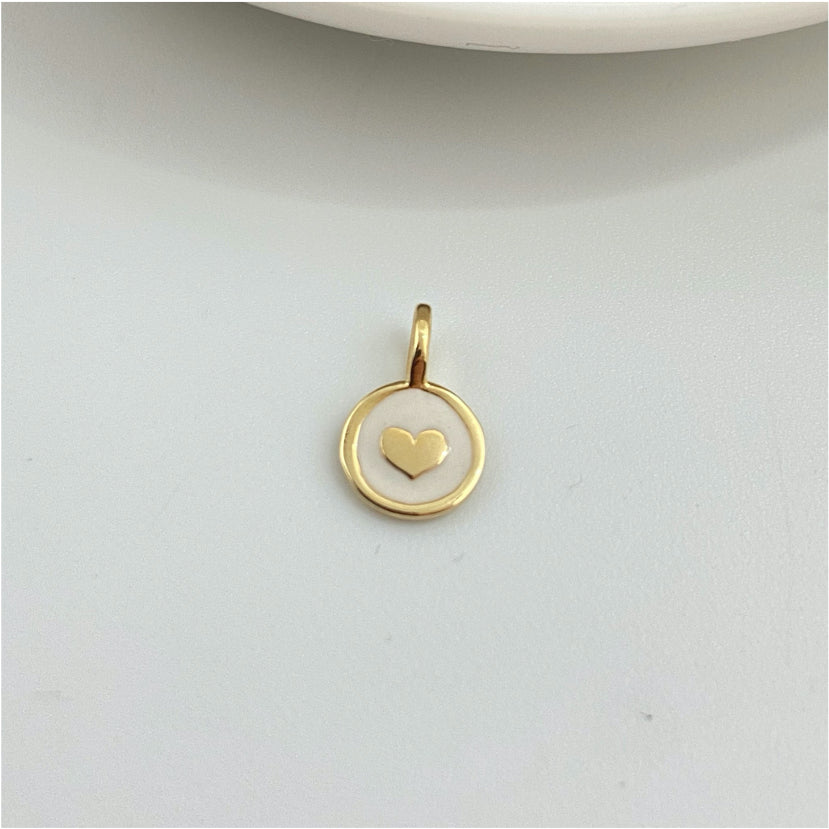 FP985 Colgante Mini Letra Diá. 11 mm Borde Rutilado Figura Baño Plata Figuras Bañadas hecho de Bronce Bañado en Plata 50 ml Joyas Bañadas en Plata FO984-Hueso