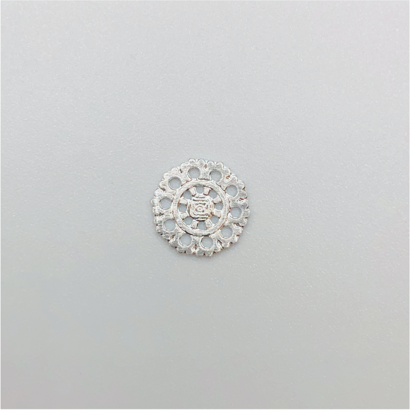 FP221 9 mm ruedita mini Figura Baño Plata Figuras Bañadas en Oro y Plata hecho de Bronce Bañado en Plata 50 ml