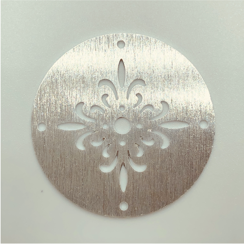 FP329 35 mm Mándala P Figura Baño Plata Figuras Bañadas en Oro y Plata hecho de Bronce Bañado en Plata 50 ml