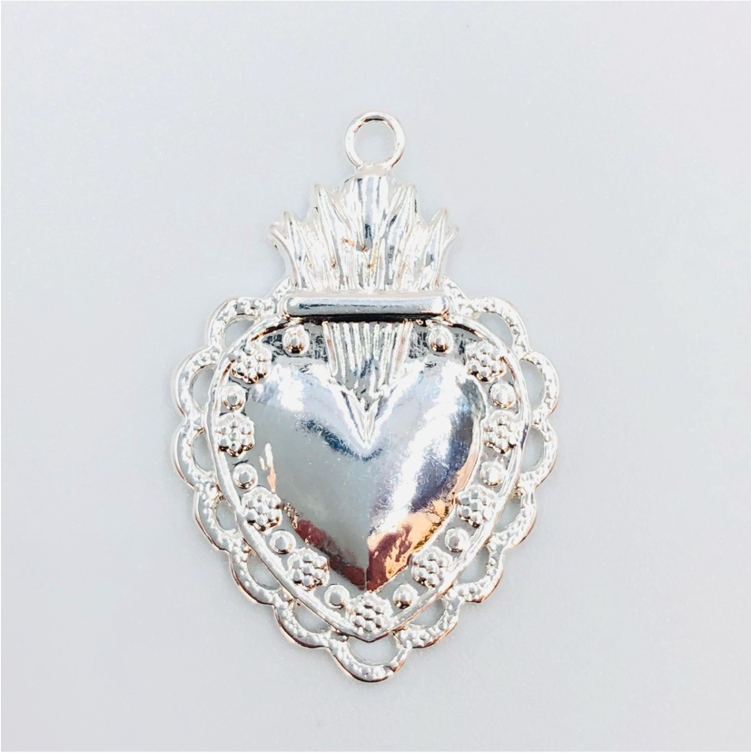 FP415 Colgante Detente XL 30x22 mm más argollita Figura Baño Plata Figuras Bañadas en Oro y Plata hecho de Bronce Bañado en Plata 50 ml