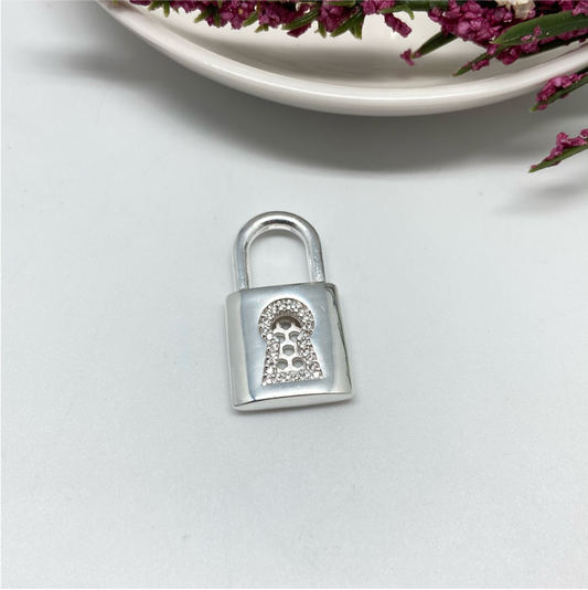FP658 Candado Cerradura Circones 28 x 15 mm Figura Baño Plata Figuras Bañadas en Oro y Plata hecho de Bronce Bañado en Plata 50 ml