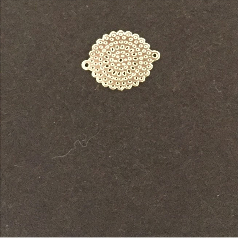 FP72 Conector Calado 20 mm Figura Baño Plata Figuras Bañadas en Oro y Plata hecho de Bronce Bañado en Plata 50 ml