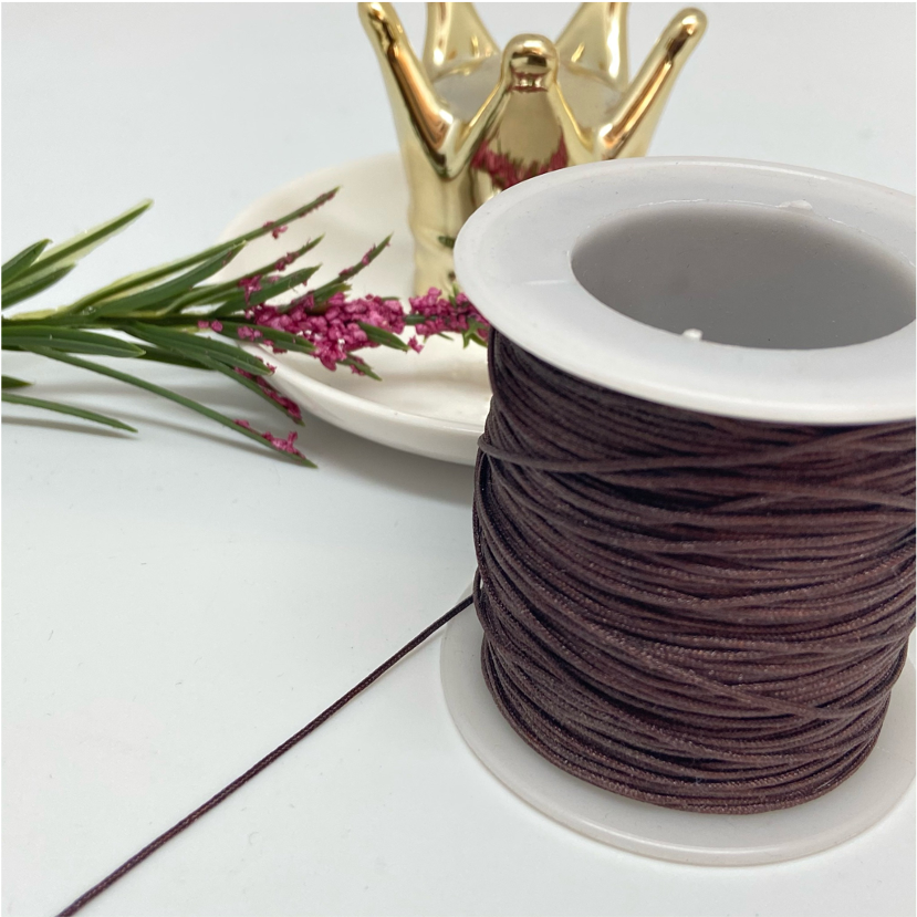 IN54 Hilo Chino para Macramé Grueso Insumo Neutro Accesorios Varios hecho de Polyester y Algodón Color Café